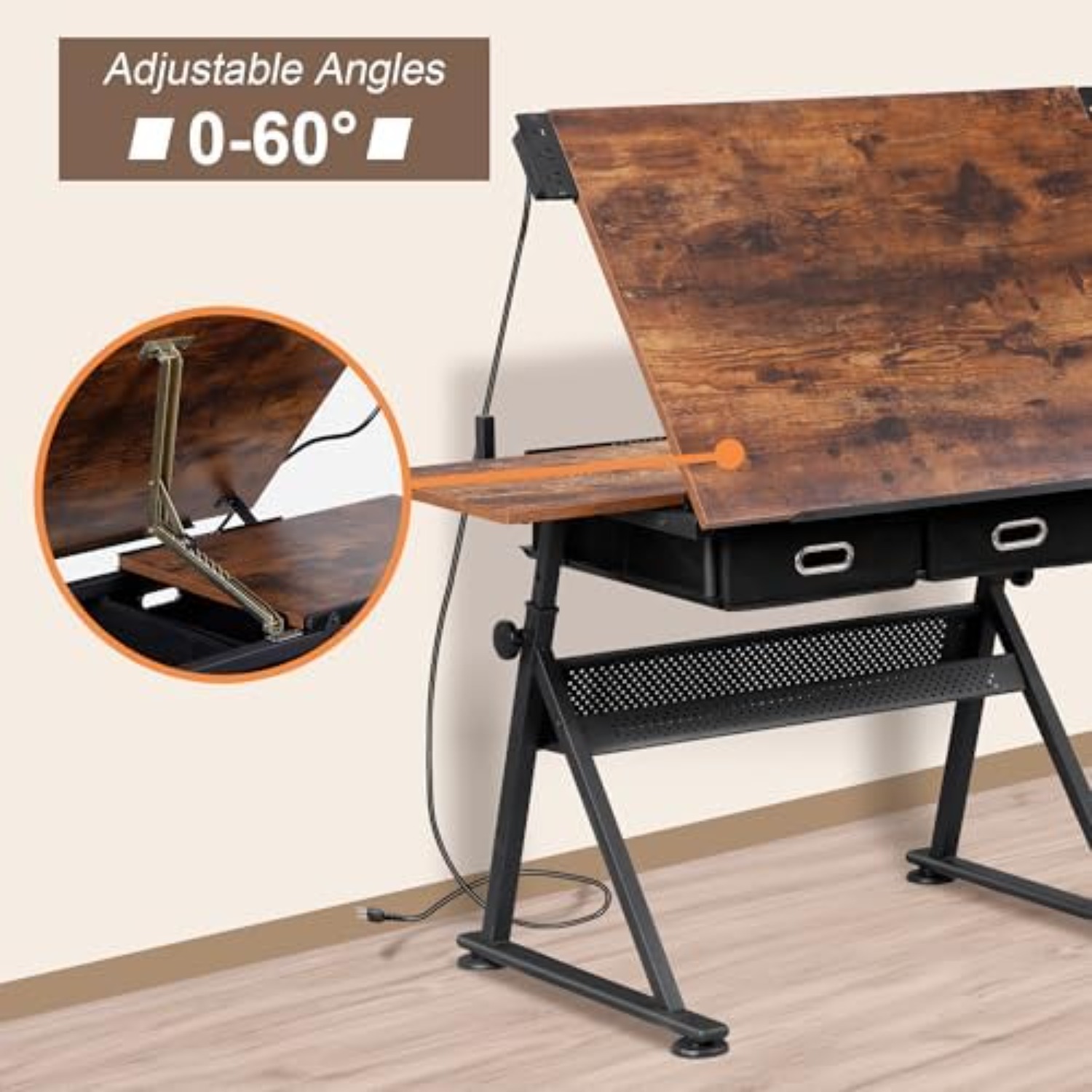 Adjustable Drafting Table with - огляд і ціна Art Craft Usa
