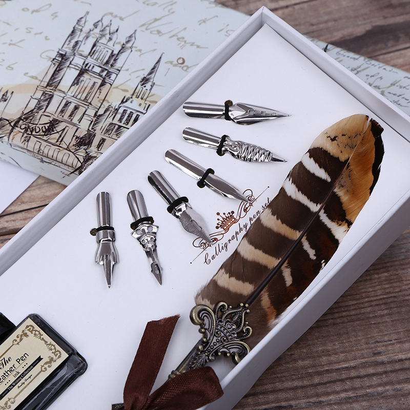 Retro Feather Dip Pen Writing  - огляд і ціна Art Craft Stationery