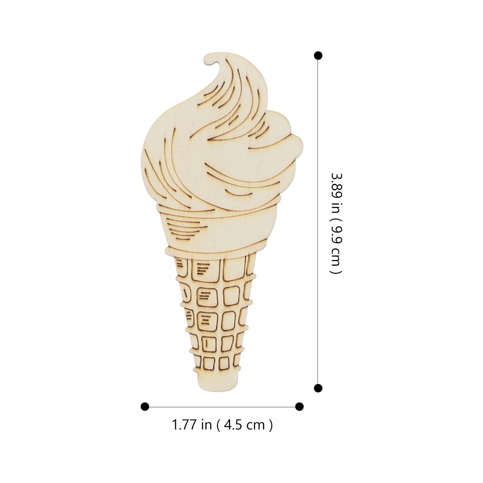 30Pcs Blank Wooden Ice Cream C - огляд і ціна Art Craft Ice Cream