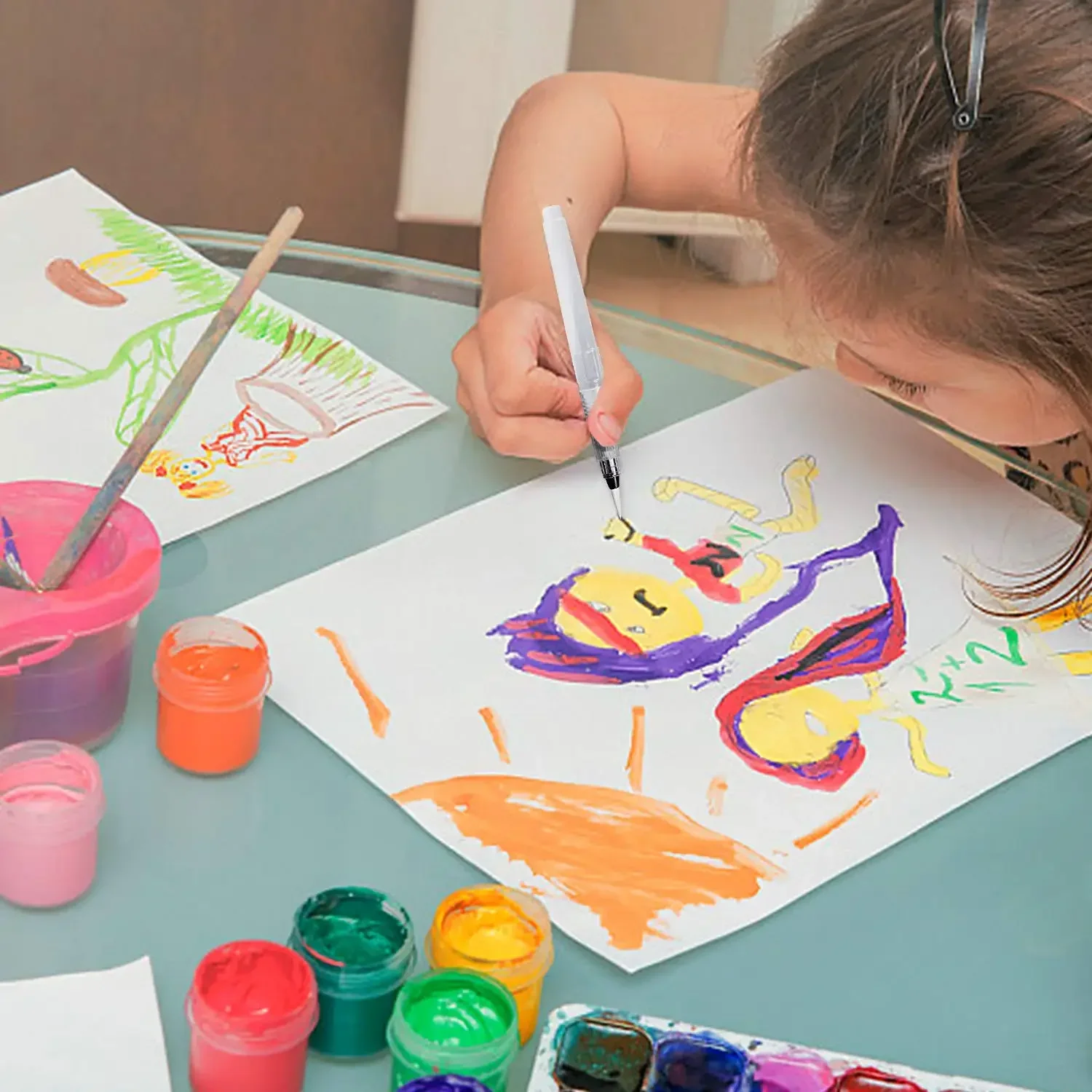3/6 Piece Water Color Brush Pe - огляд і ціна Illustration Marker Set
