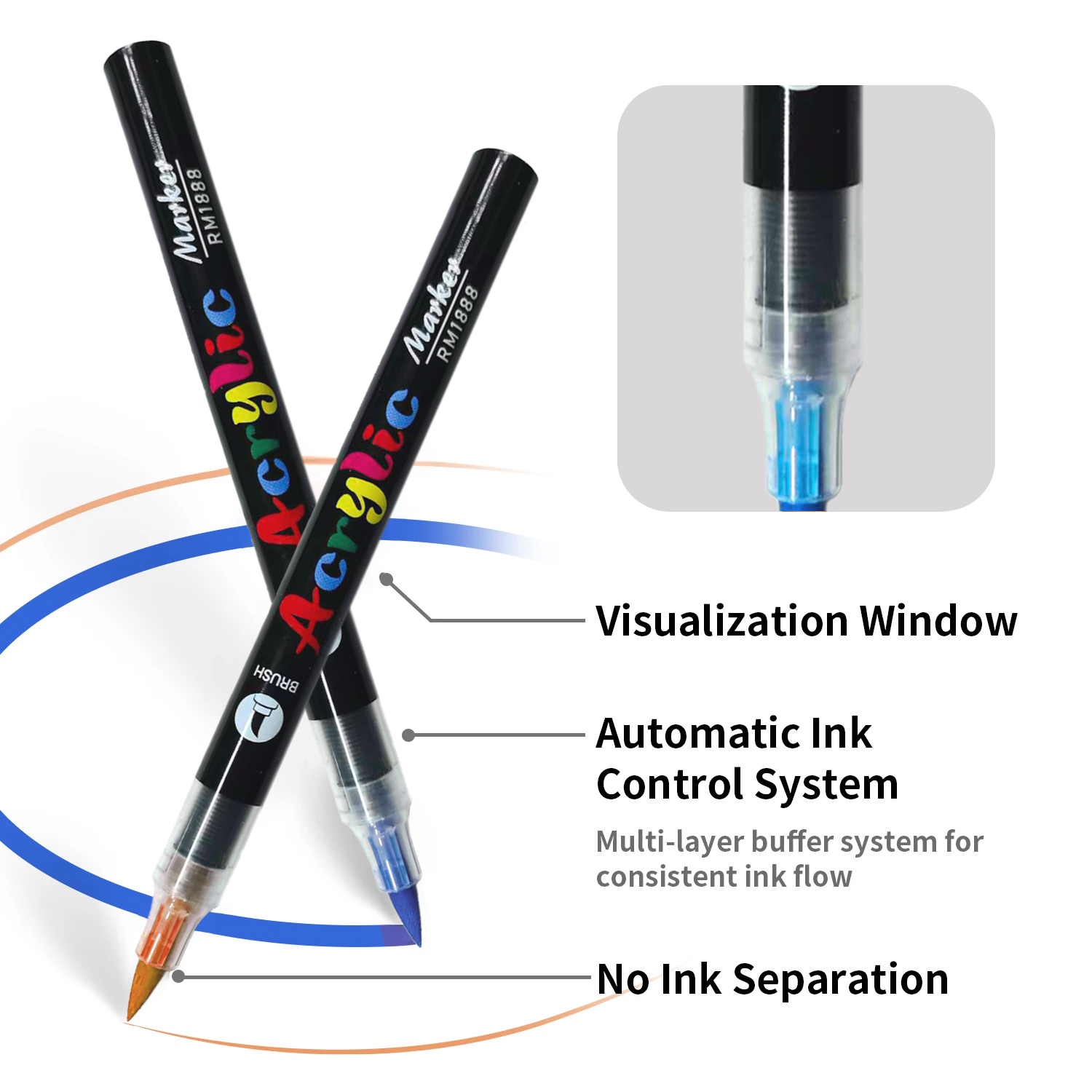12/24/36/48/60 Colors Acrylic  - огляд і ціна Illustration Marker Set