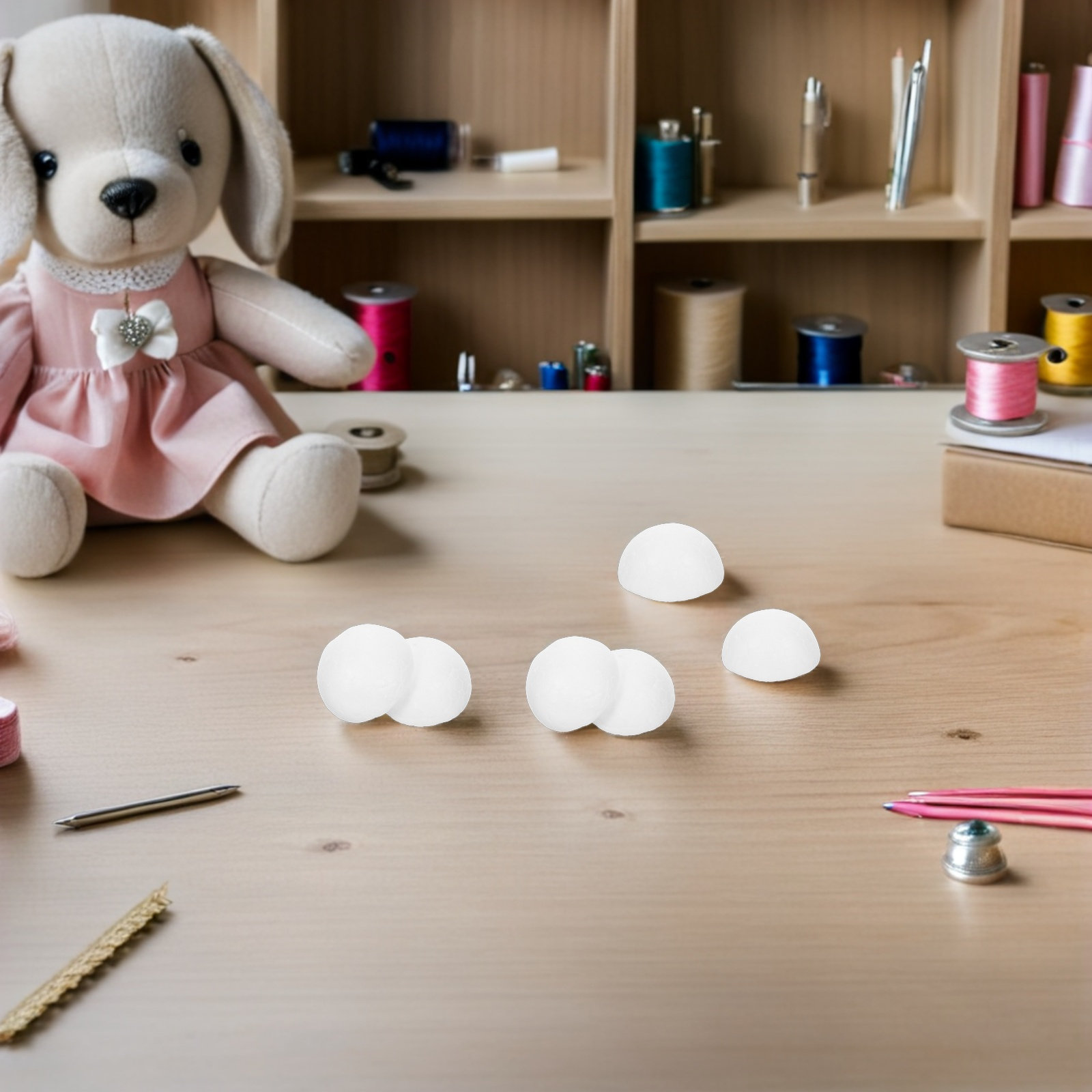 200Pcs Foam Half Balls White S - огляд і ціна Art Craft For Preschoolers