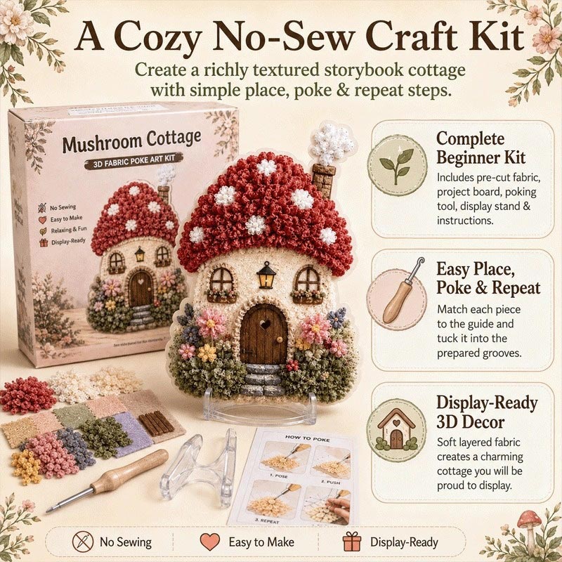 Whimsical Village 3D Fabric Po - огляд і ціна Art Craft Village