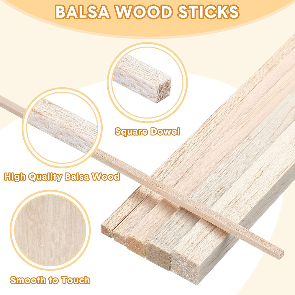 130pcs Balsa Wood Wooden Strip - огляд і ціна Art Craft Stick
