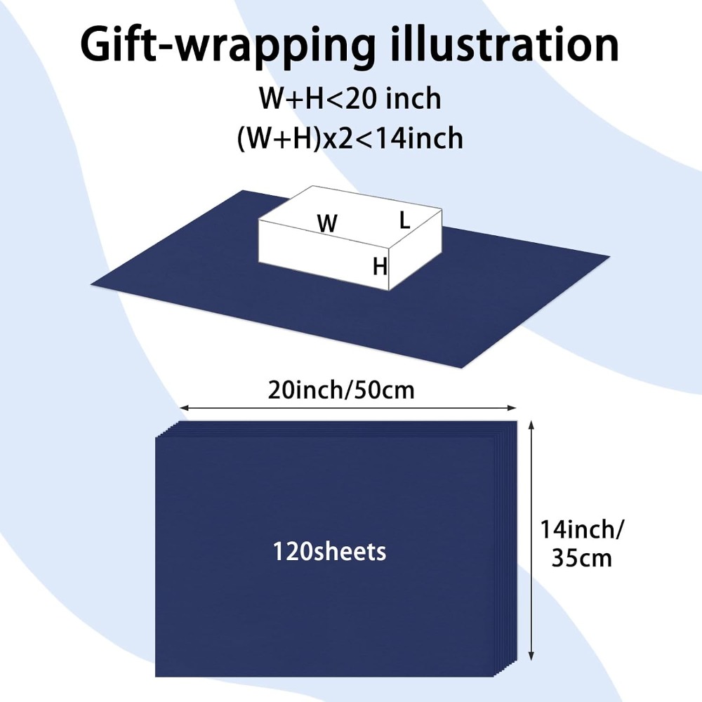 120 Sheets Navy Blue Tissue Pa - огляд і ціна Art Craft Usa