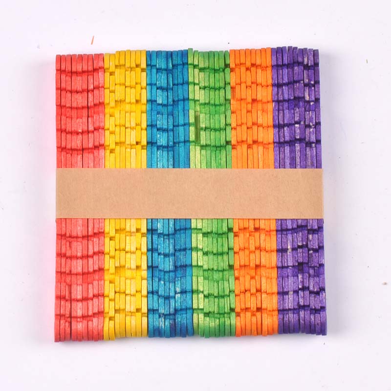 50Pcs/Lot Natural Wood & Color - огляд і ціна Art Craft Ice Cream